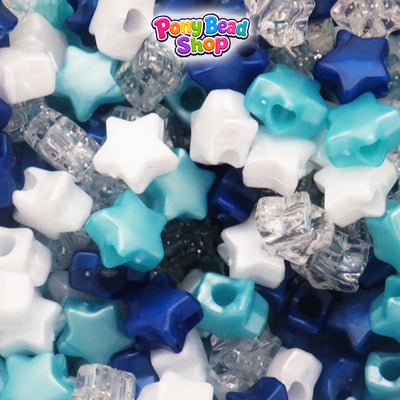 Milkyway Multi 13mm Star Plastic Pony Beads (250pcs)