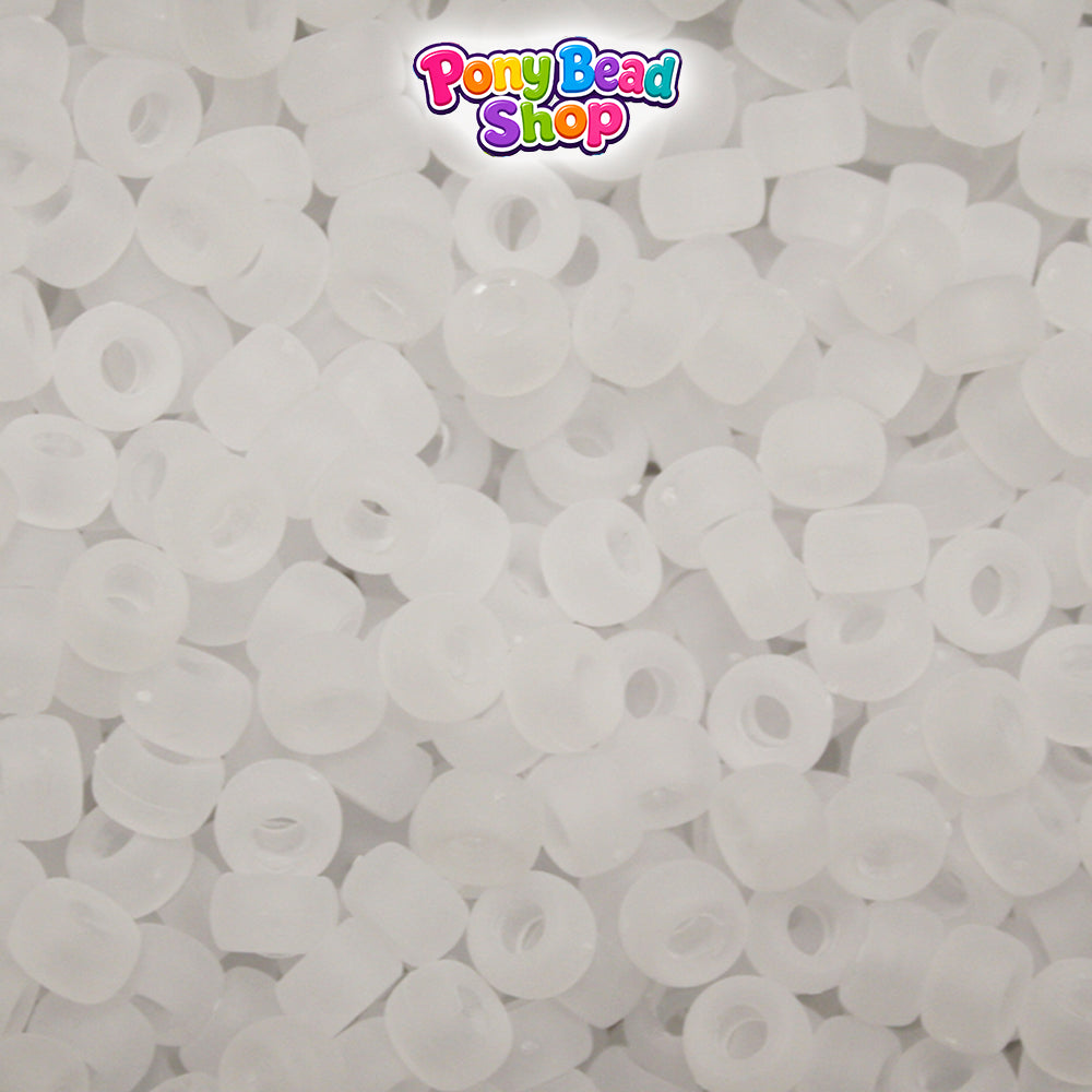 Ice Frosted 6.5mm Mini Barrel Plastic Pony Beads (1000pcs)
