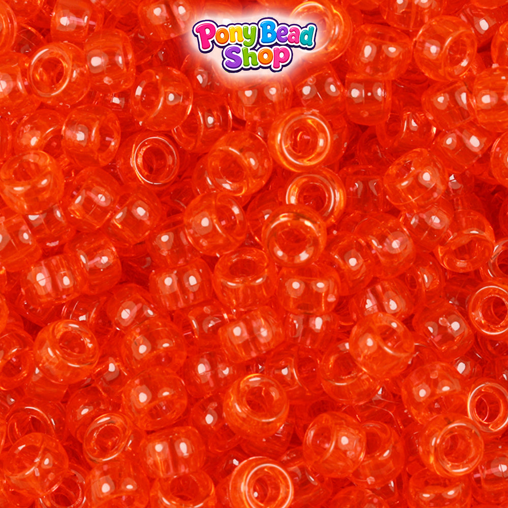 Hyacinth Transparent 6.5mm Mini Barrel Plastic Pony Beads (1000pcs)