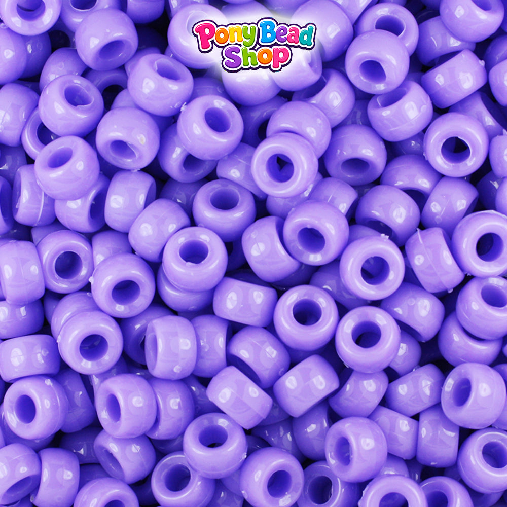 Lilac Opaque 6.5mm Mini Barrel Plastic Pony Beads (1000pcs)