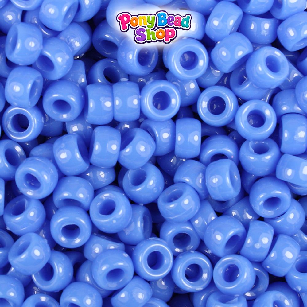 Periwinkle Opaque 6.5mm Mini Barrel Plastic Pony Beads (1000pcs)