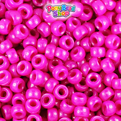 Mulberry Opaque 6.5mm Mini Barrel Plastic Pony Beads (1000pcs)