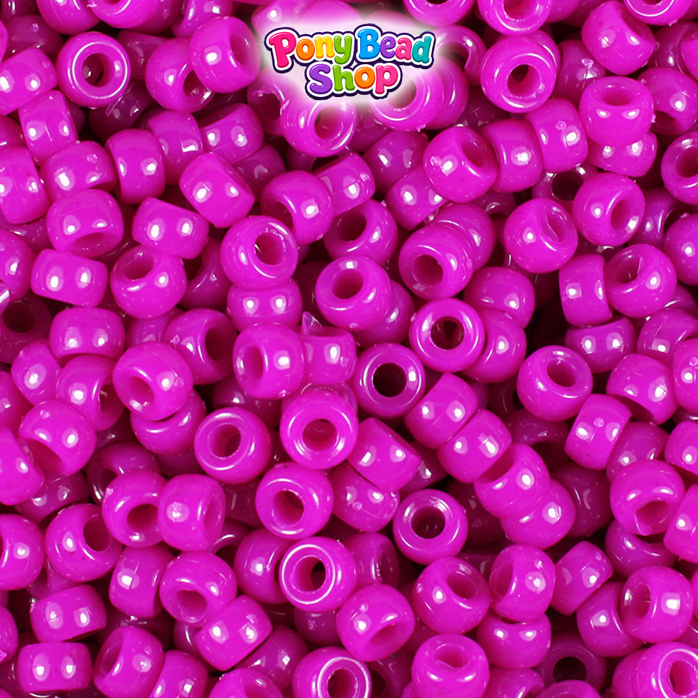Boysenberry Opaque 6.5mm Mini Barrel Plastic Pony Beads (1000pcs)