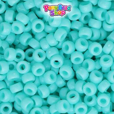 Sea Foam Opaque 6.5mm Mini Barrel Plastic Pony Beads (1000pcs)