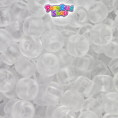 Crystal Frosted 9mm Barrel Pony Beads (500pcs)