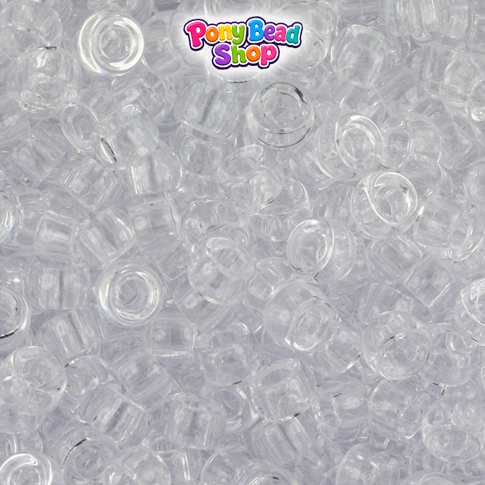 Crystal Transparent 6.5mm Mini Barrel Plastic Pony Beads (1000pcs)