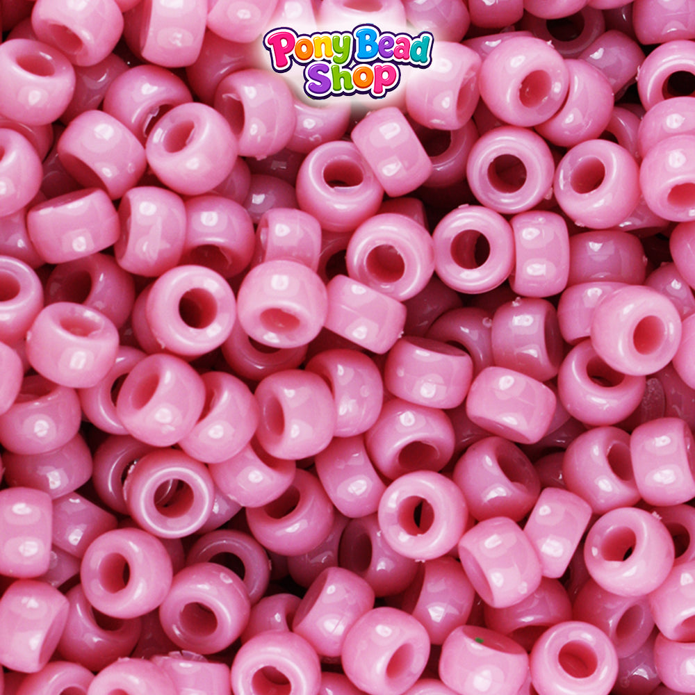 Mauve Opaque 6.5mm Mini Barrel Plastic Pony Beads (1000pcs)