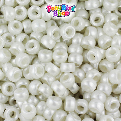 Bridal Pearl 6.5mm Mini Barrel Plastic Pony Beads (1000pcs)