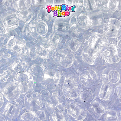 Crystal Transparent 9mm Barrel Pony Beads (500pcs)