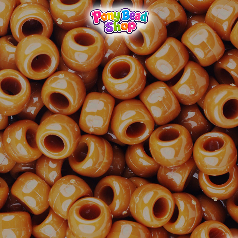 Tiger Eye Opaque 9mm Barrel Pony Beads (500pcs)