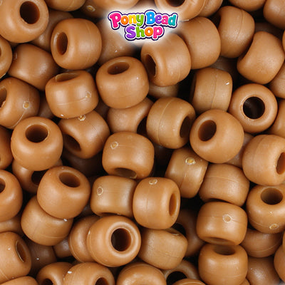 Tiger Eye Matte 9mm Barrel Plastic Pony Beads (500pcs)