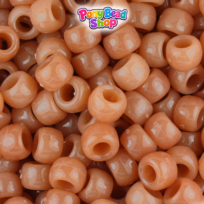 Bone Opaque 9mm Barrel Pony Beads (500pcs)