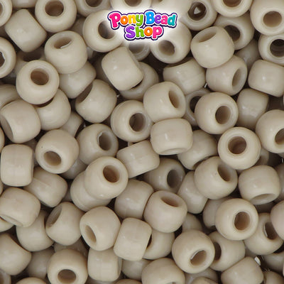 Dary Ivory Opaque 9mm Barrel Pony Beads (500pcs)