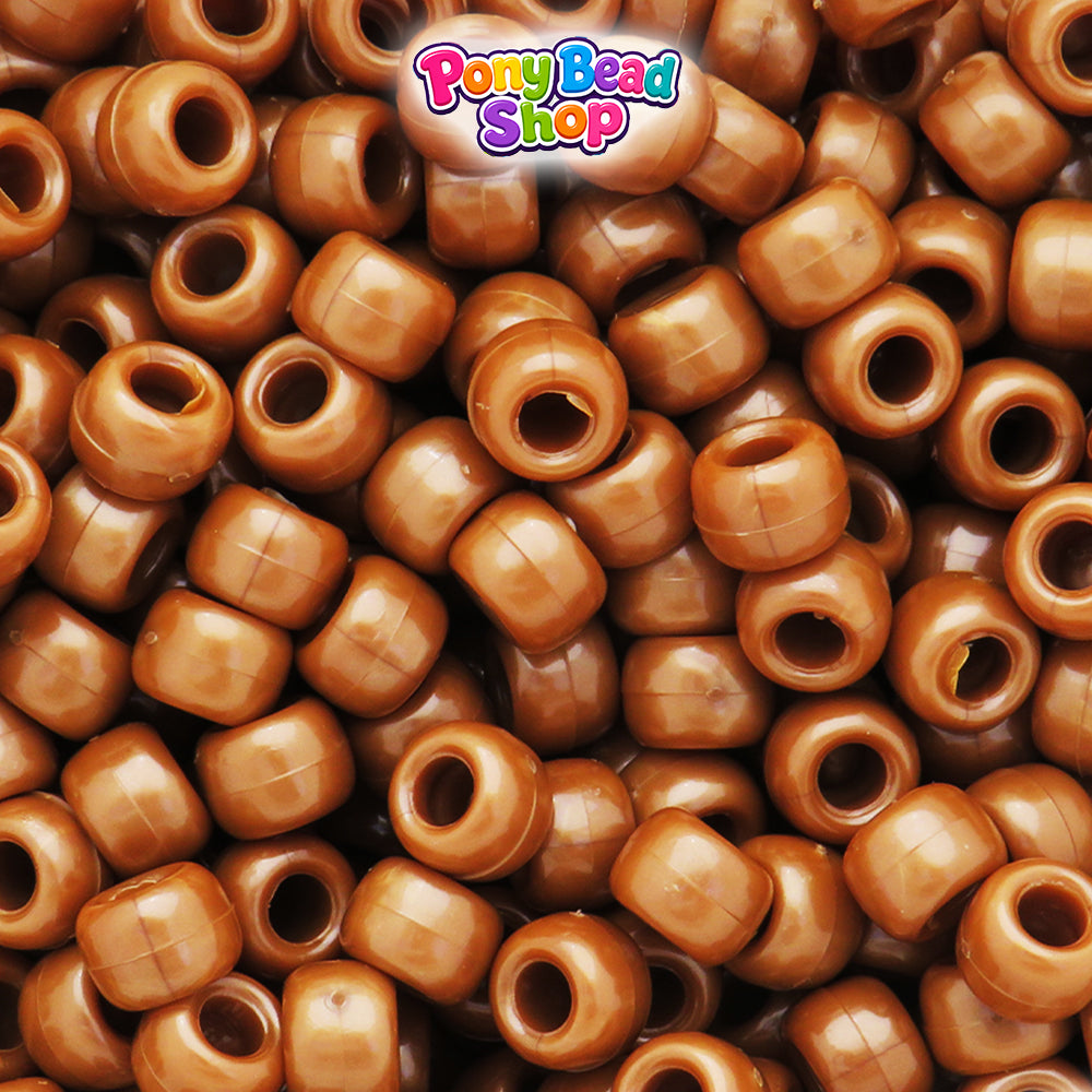 Sugar Cone Pearl 9mm Barrel Plastic Pony Beads (500pcs)