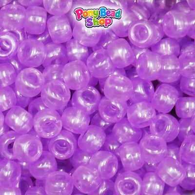 Purple Adrenaline Translucent 9mm Barrel Plastic Pony Beads (500pcs)