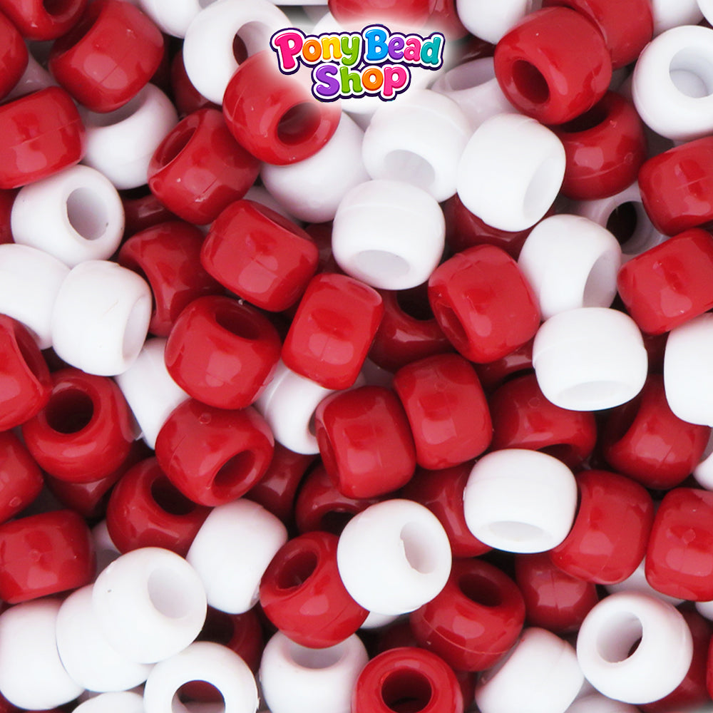 Jolly Opaque Mix 9mm Barrel Plastic Pony Beads (500pcs)